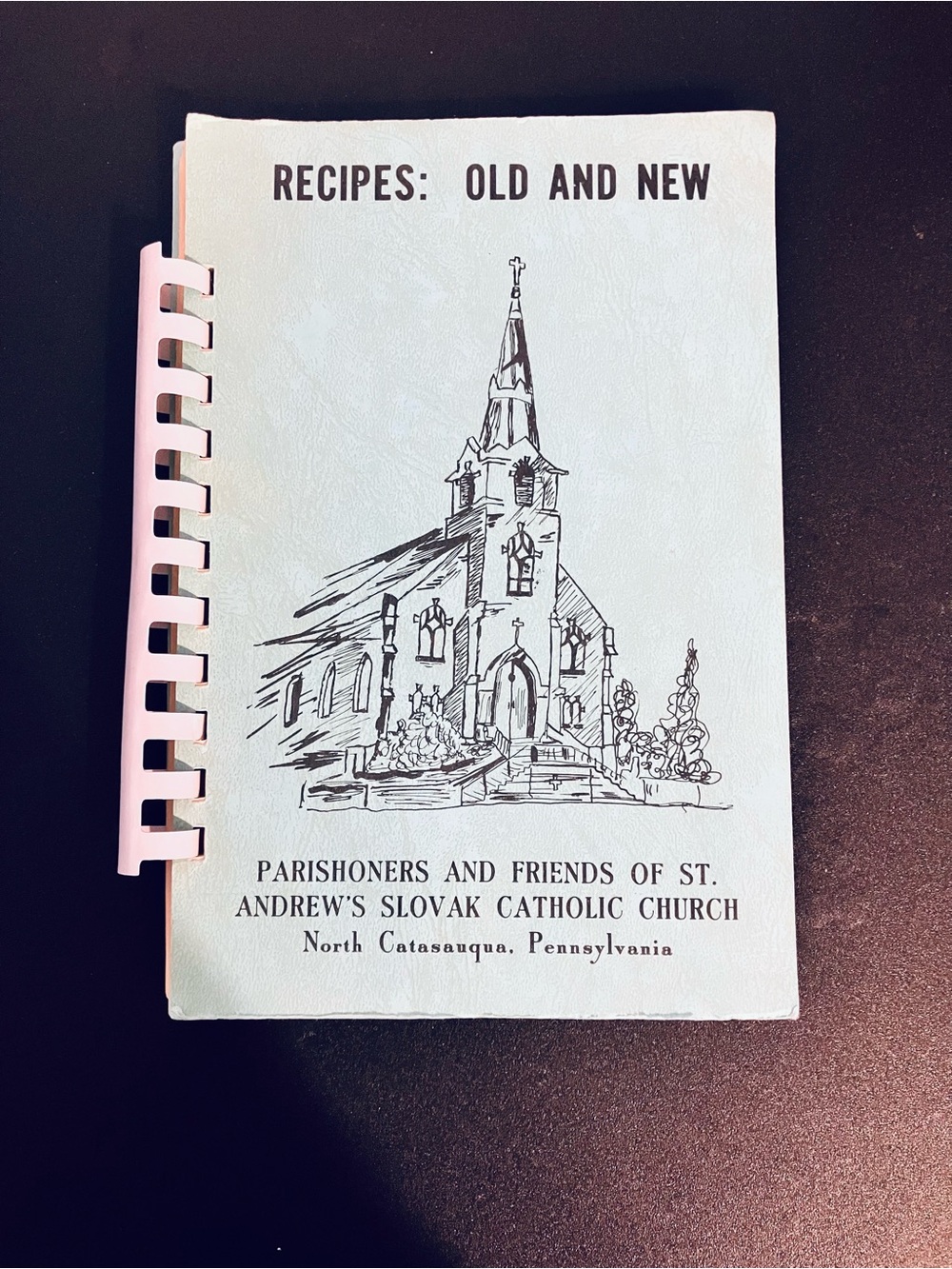 Pennsylvania Church Cookbook St Andrews Slovak Catholic Spiral Bound Vtg Book
